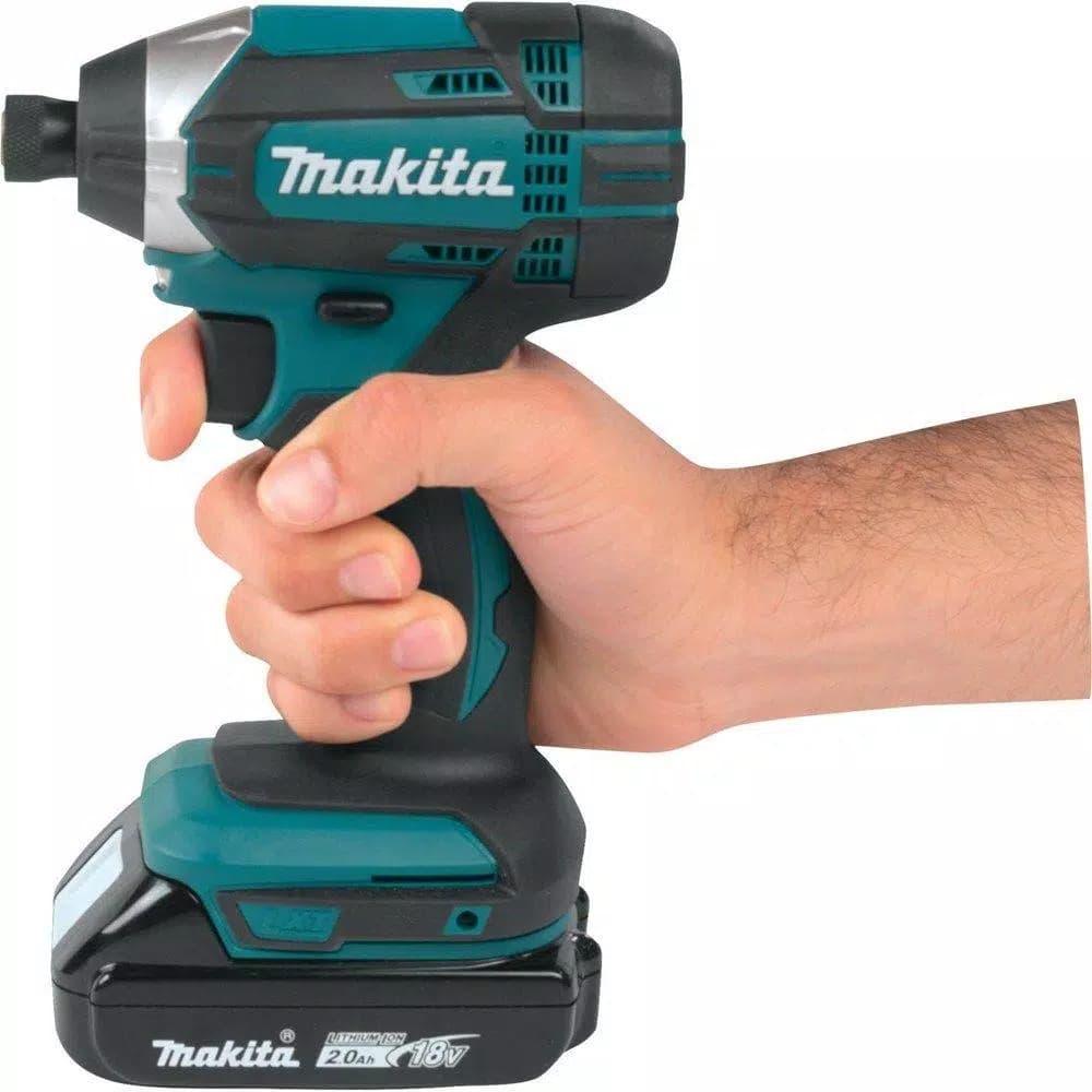 Makita 18V LXT Cordless 1/4 in. Compact Impact Driver Kit with Two 2.0 Ah Batteries, Rapid Charger, and Hard Case