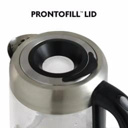Ovente KG612S 1.7L Glass Electric Kettle, 1500W Silver Stainless Steel with Blue LED Light thumbnail 4