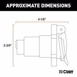CURT 7-Way Round RV Blade Connector Socket, Vehicle Side thumbnail 2