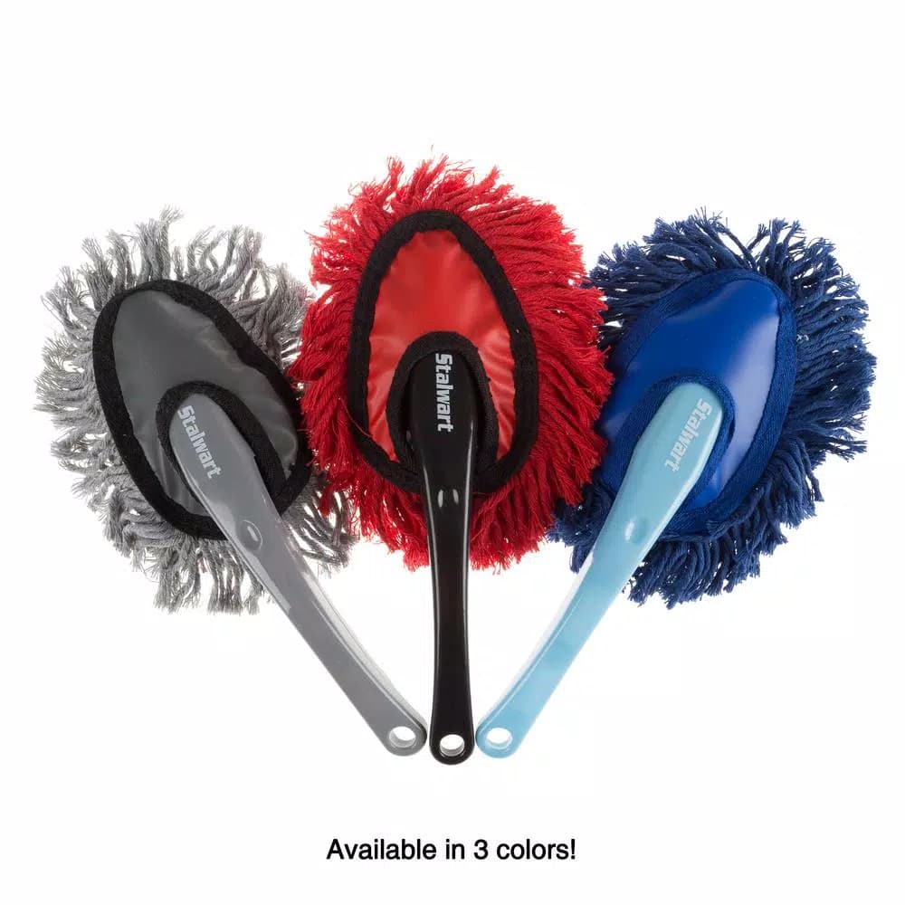Stalwart Gray Car Duster 2-Pack - Soft Cotton Yarn Interior & Exterior Cleaner