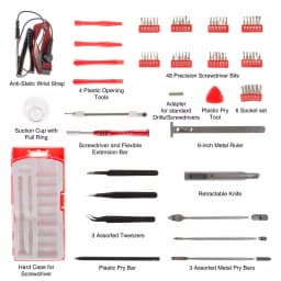 Stalwart 70-Piece Repair Tech Tool Kit Set with Precision Screwdrivers and Carrying Case thumbnail 3