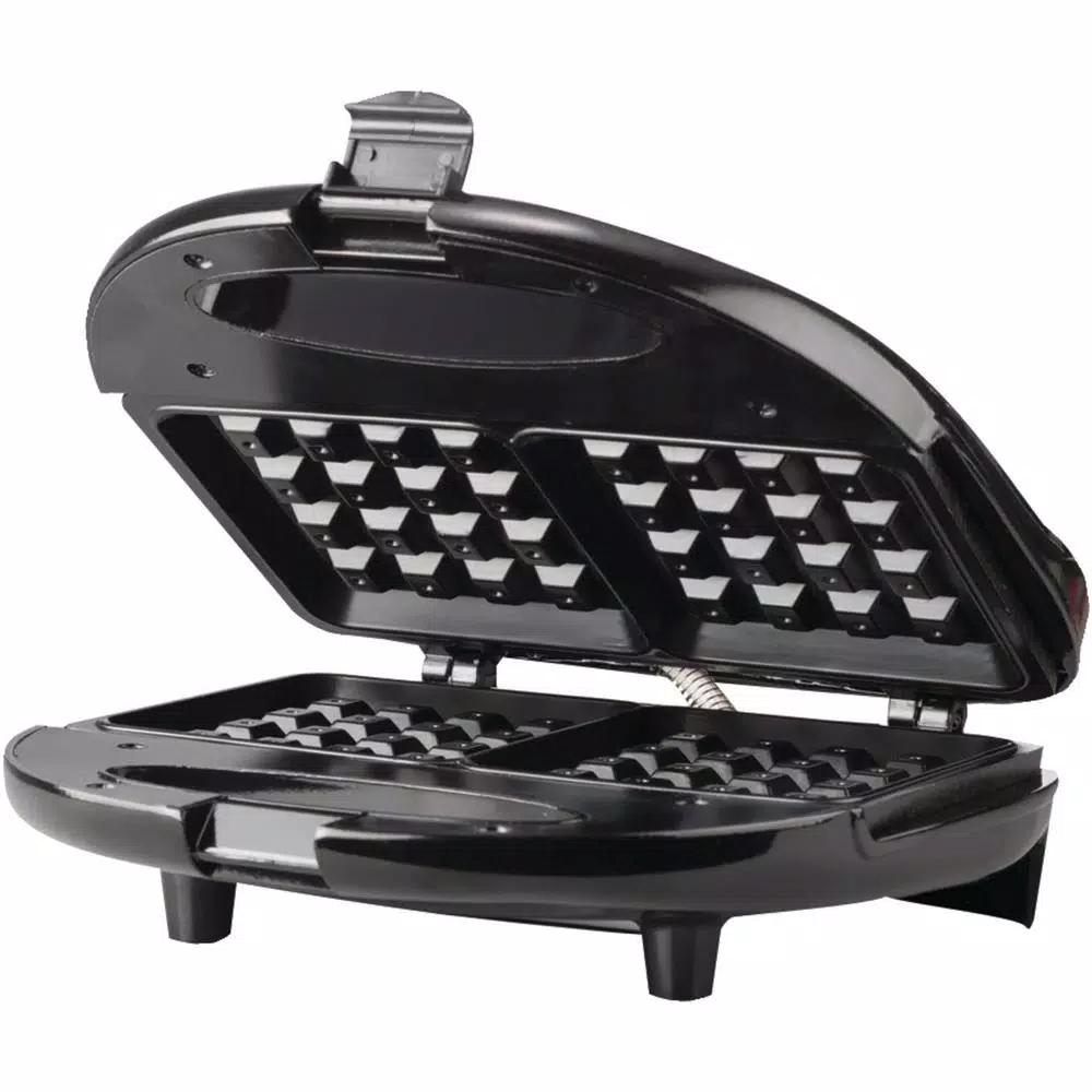 Brentwood Appliances TS-243 750W Dual Nonstick American Waffle Maker, Black
