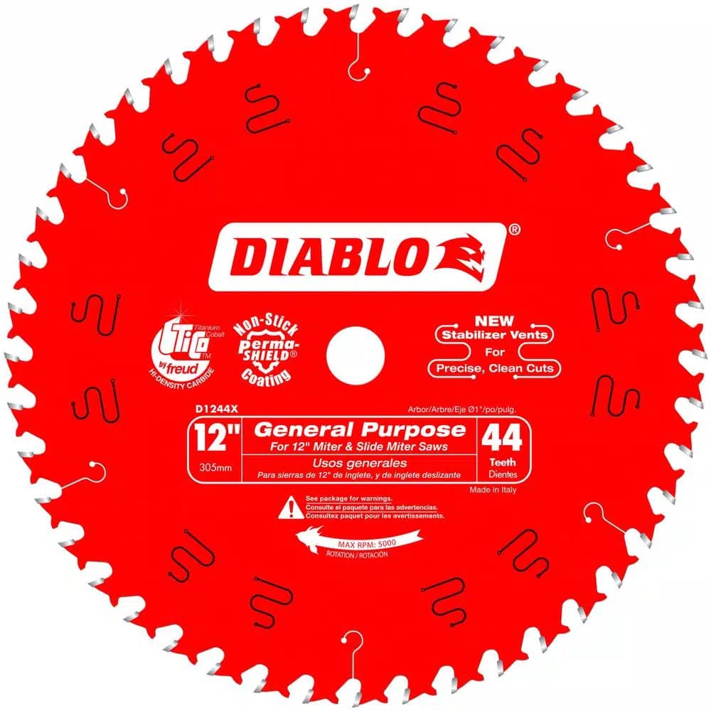 Diablo 12 in. x 44-Teeth General Purpose Carbide Circular Saw Blade