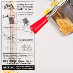 Funtime Sideshow Popper 8 oz. Popcorn Machine and Cart, Traditional Black Theater Style Popper thumbnail 8