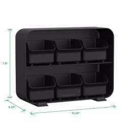 Mind Reader Clutch 6-Drawer Tea Bag Organizer Holder, 90-Bag Capacity, Black thumbnail 6