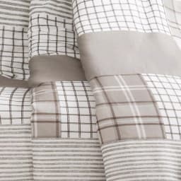 Lush Decor Greenville Taupe Reversible Plaid Cotton Throw Blanket thumbnail 3