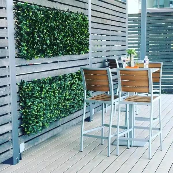 Greensmart Decor 40 in. x 80 in. Artificial Lemon Leaf Lattice Privacy Screen
