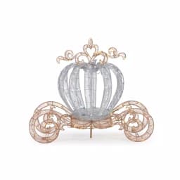 Home Accents Holiday 4 ft. LED Twinkling Carriage Yard Decoration - Silver Holiday Display thumbnail 6