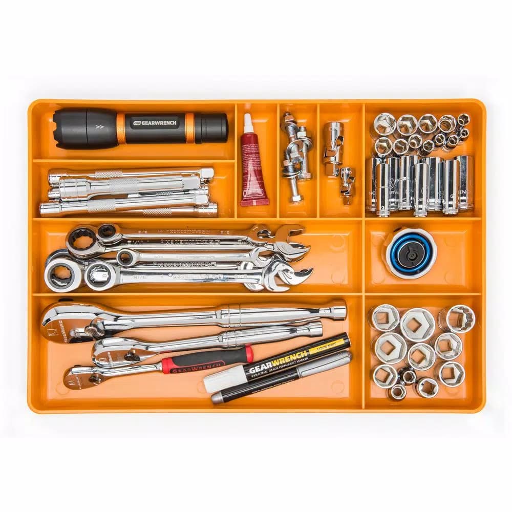 GearWrench Universal Tool Tray, 10-Slot Organizer for Wrenches and Hardware