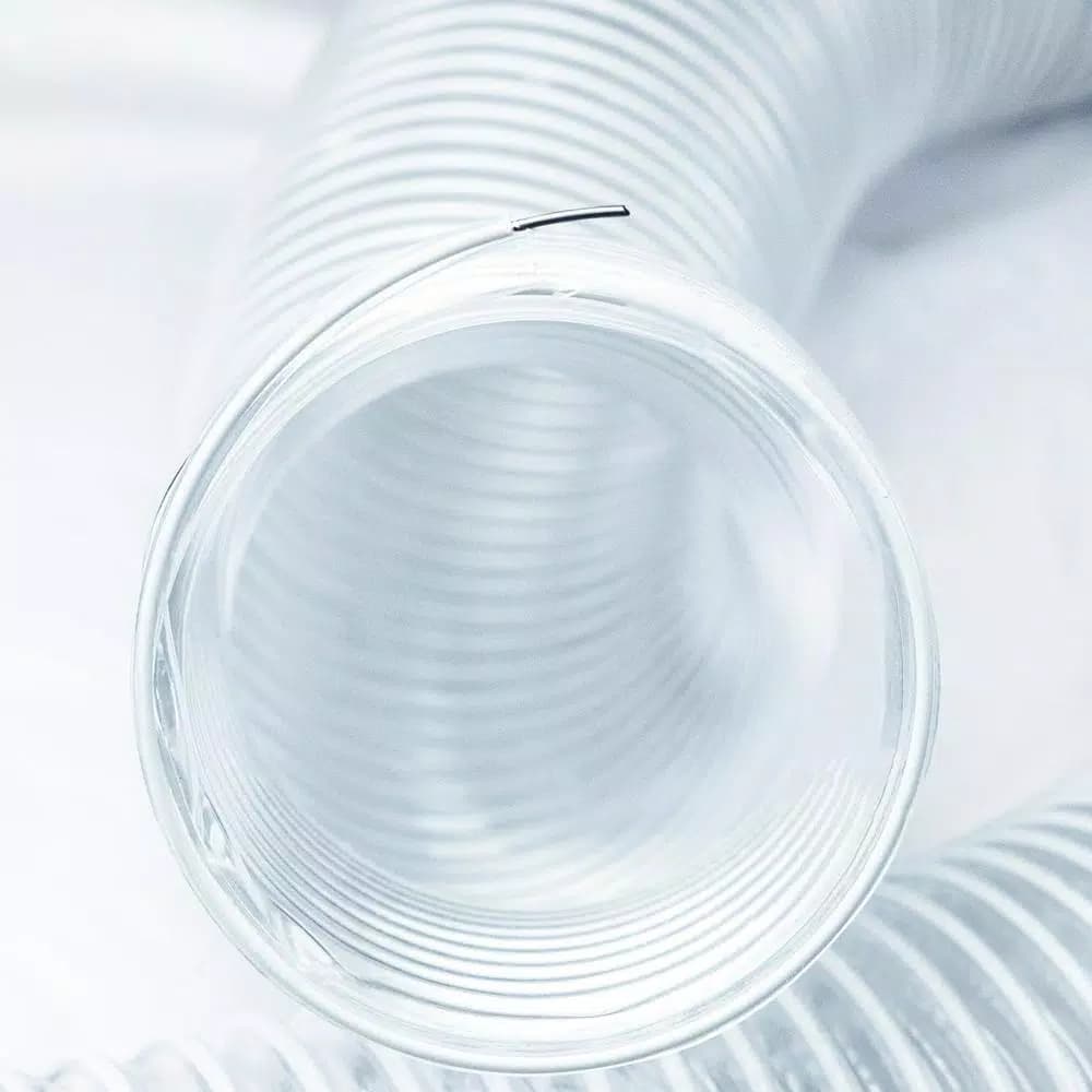 Powertec 2.5 in. x 10 ft. Flexible PVC Dust Collection Hose, Clear