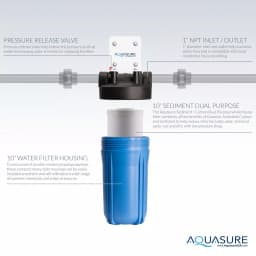 Aquasure Fortitude 25-Micron Dual Purpose Sediment and Carbon Whole House Water Filter, 10 in. thumbnail 3