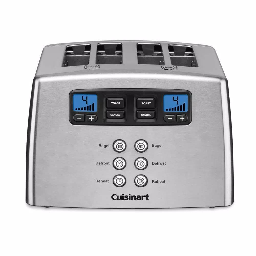 Cuisinart 4-Slice Stainless Steel Wide Slot Leverless Toaster with Motorized Lift