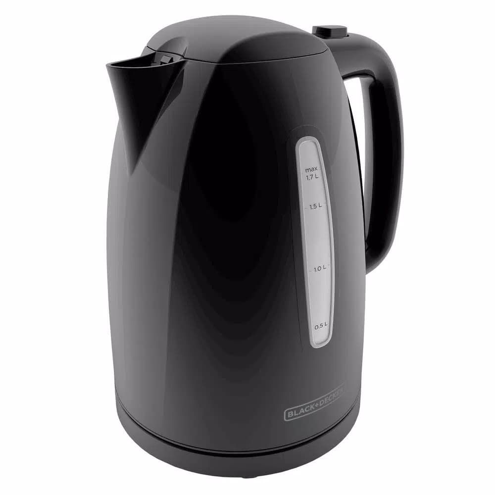 BLACK+DECKER 1.7L Rapid Boil Electric Cordless Kettle, 1500W, Black