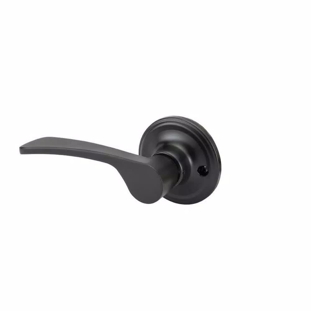 Copper Creek Scandinavian Kash Black Left Hand Dummy Door Lever, Modern Zinc Hardware