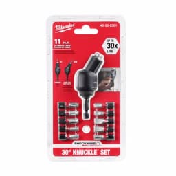Milwaukee SHOCKWAVE 30° Knuckle Pivoting Bit Holder Set, 11-Piece thumbnail 3