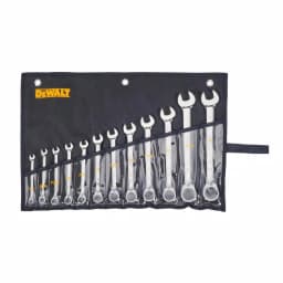 DEWALT 12-Piece SAE Reversible Ratcheting Wrench Set, 72-Tooth Full Polish Chrome thumbnail 2