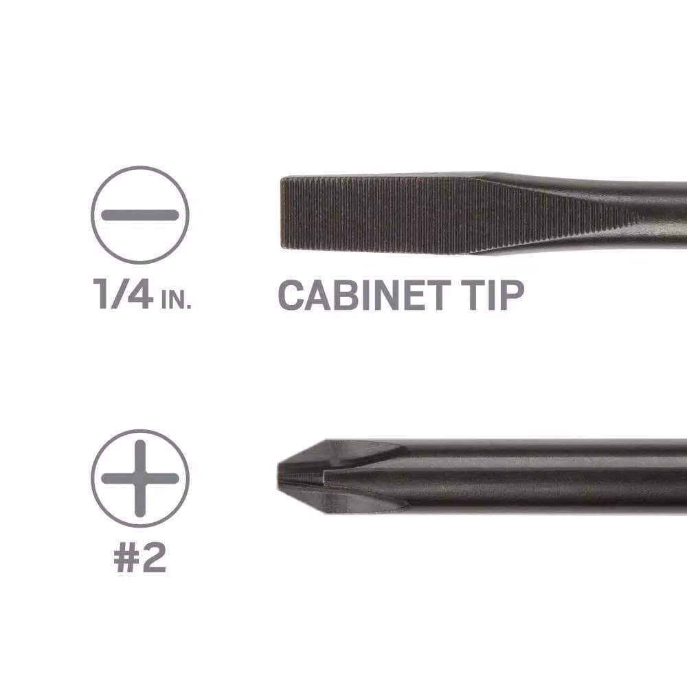 TEKTON 2-Piece Stubby Screwdriver Set, Slotted and Phillips