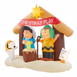 Peanuts 6 ft. Peanuts Nativity Scene Inflatable Christmas Yard Decoration with LED Lights thumbnail 3