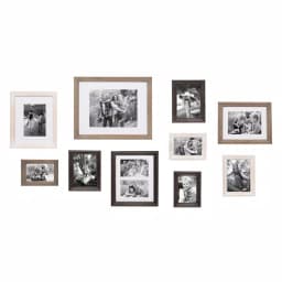 Kate and Laurel Bordeaux 10-Piece Gallery Wall Picture Frame Set - Multicolored Neutral Finishes thumbnail 1