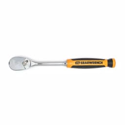 GearWrench 3/8 in. Drive 90-Tooth Dual Material Teardrop Ratchet, 9 in. thumbnail 1