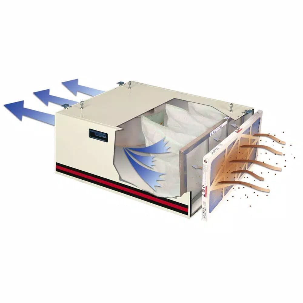 JET AFS-1000B 1000 CFM Air Filtration System with Remote and Electrostatic Pre-Filter, 115V