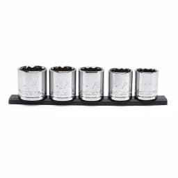 Husky 1/2 in. Drive SAE X-Large 12-Point Socket Set, 5-Piece thumbnail 1