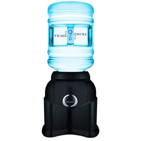 Primo Countertop Water Dispenser, Manual Top Loading Water Cooler, Black
