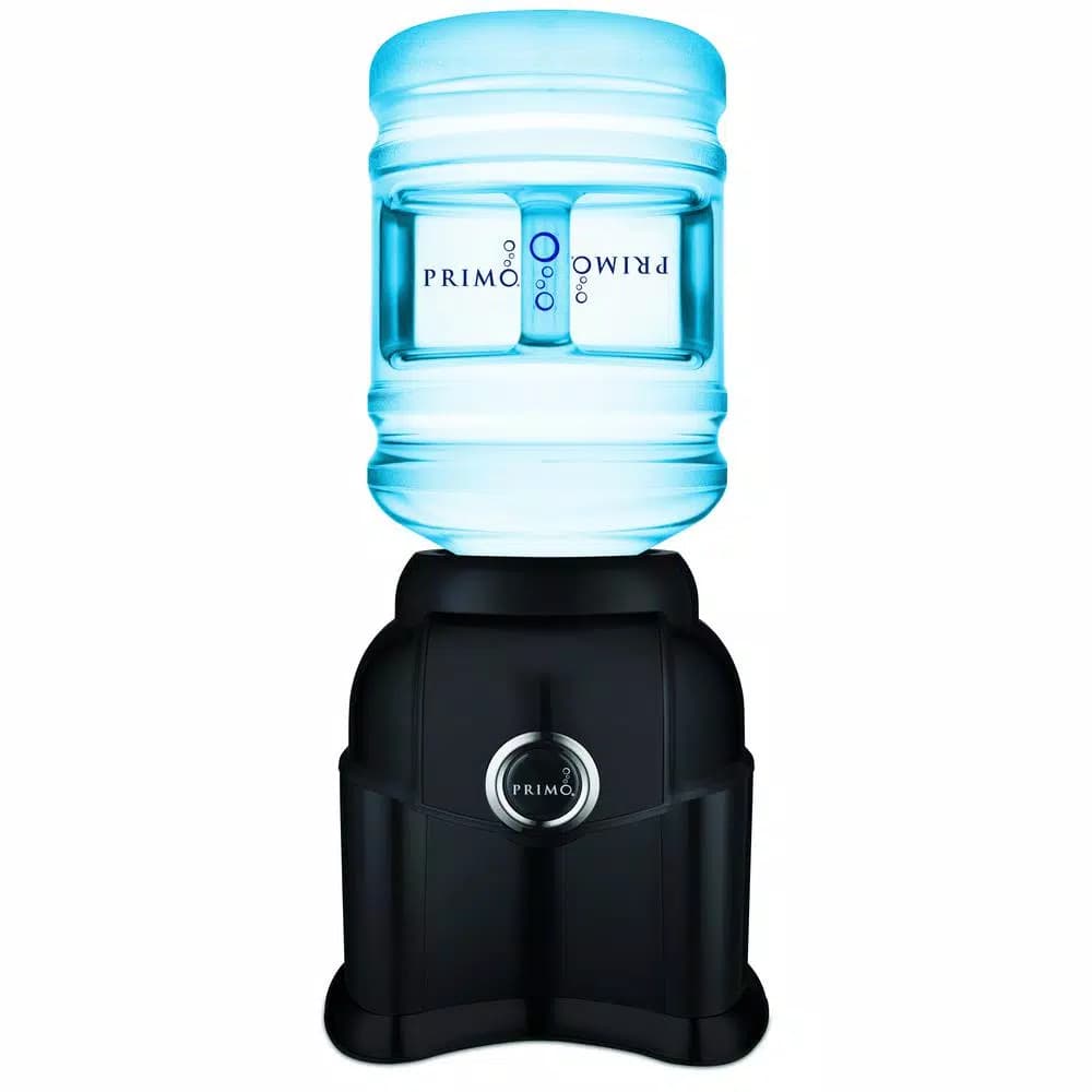 Primo Countertop Water Dispenser, Manual Top Loading Water Cooler, Black