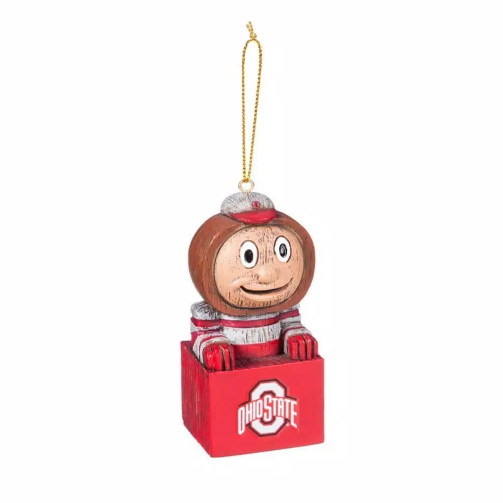 Team Sports America Ohio State University NCAA Mascot Tiki Totem Christmas Ornament
