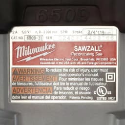 Milwaukee 12 Amp 3/4 in. Stroke SAWZALL Reciprocating Saw with Hard Case thumbnail 7