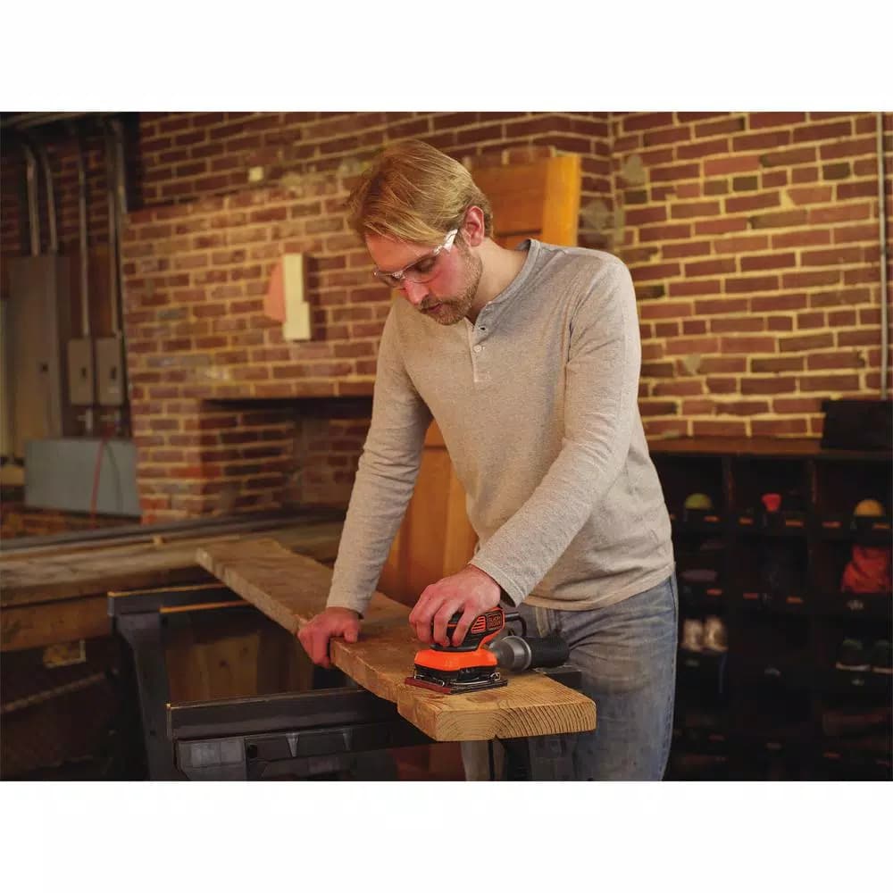 BLACK+DECKER BDEQS300 1/4 Sheet Orbital Sander, 2 Amp, Corded