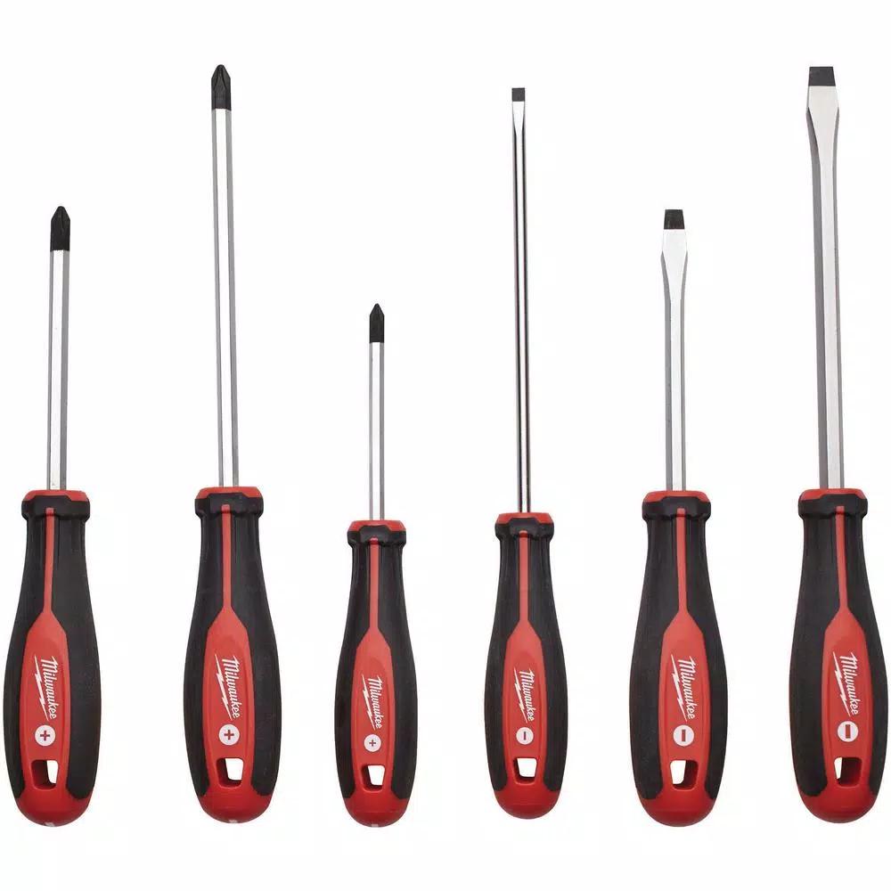 Milwaukee 6-Piece Screwdriver Set with 25 ft. Compact Auto-Lock Tape Measure