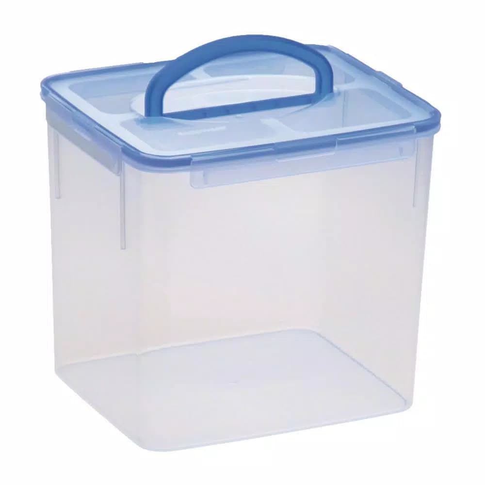 Snapware 40-Cup Airtight Plastic Food Storage Container with Blue Handle