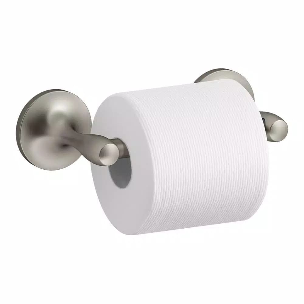 KOHLER Willamette Double Post Toilet Paper Holder, Vibrant Brushed Nickel