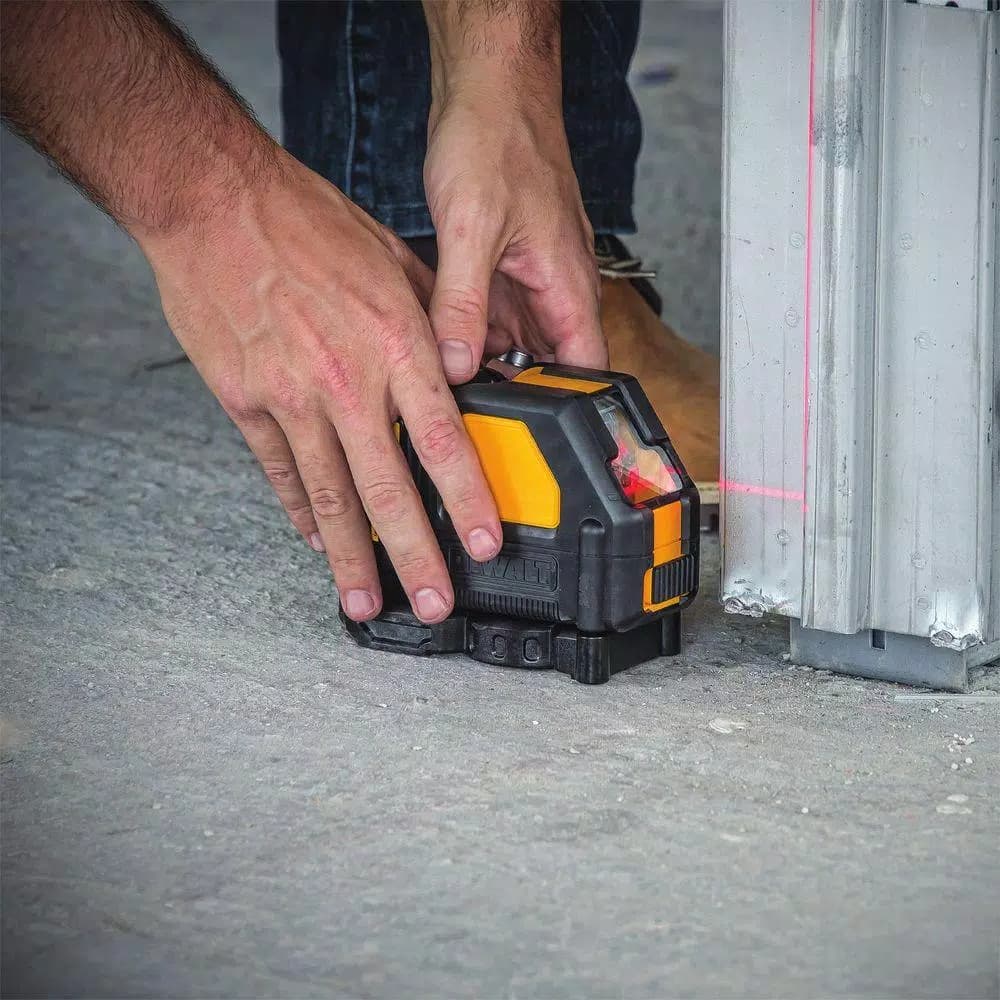 DEWALT 12V MAX Red Self-Leveling Cross-Line Laser Level Kit with AA Starter Pack