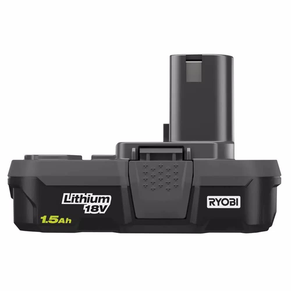 RYOBI 18V ONE+ 1.5 Ah Compact Lithium-Ion Battery 2-Pack with Charger Kit