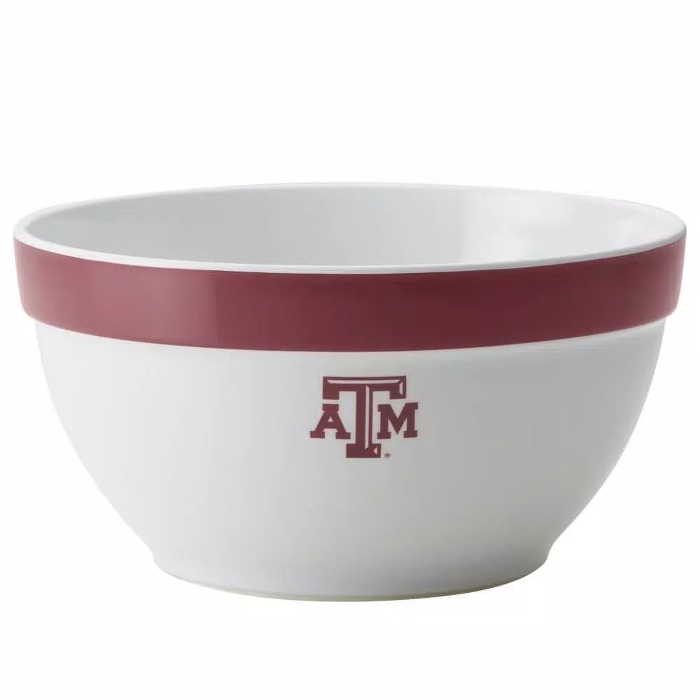 College Kitchen Collection Texas A&M Aggies 3-Piece Nesting Party Bowl Set, Maroon Melamine