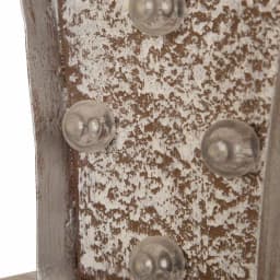 Glitzhome 7.5 in. Marquee LED Giftbox Stocking Holder - Metal and Wood Holiday Decor thumbnail 3
