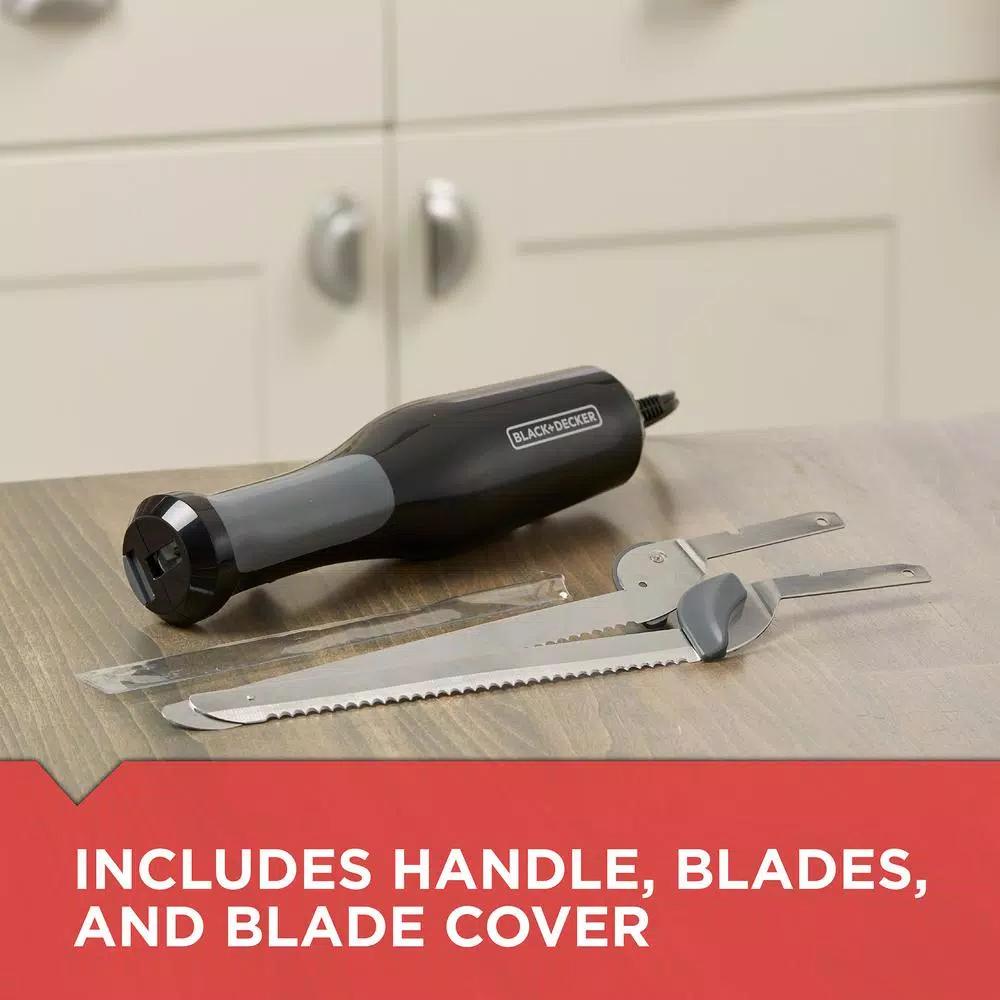 BLACK+DECKER 9 in. Comfort Grip Electric Knife, Black