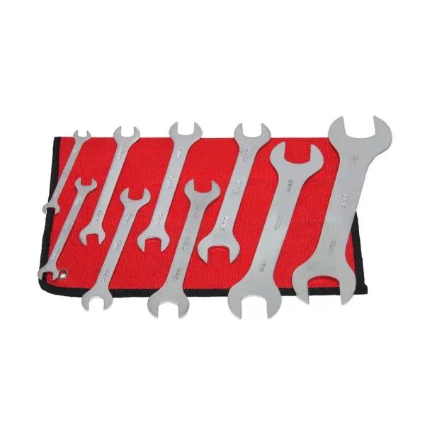 Grand Rapids Industrial Products Metric Super Thin Wrench Set, 9-Piece Open End/Box End Wrench Set with Storage Pouch