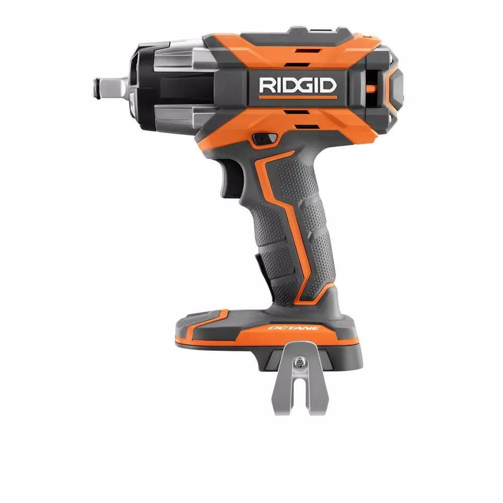 RIDGID 18V OCTANE Brushless 1/2 in. Cordless Impact Wrench (Tool Only) with Belt Clip
