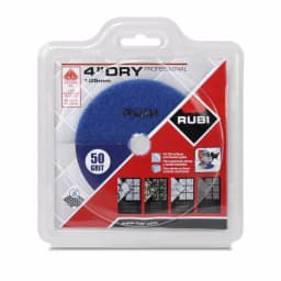 Rubi 4 in. 50 Grit Resin Dry Polishing Pad for Engineered Stone, Concrete, Marble & Granite thumbnail 2