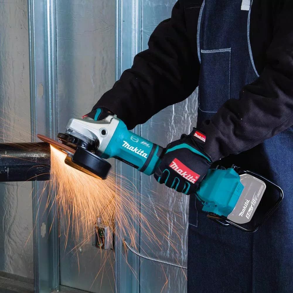Makita 18V X2 LXT Brushless 7 in. Paddle Switch Angle Grinder with Electric Brake, Tool Only