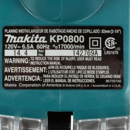 Makita 3-1/4 in. Corded Planer Kit with Blade Set and Hard Case, 6.5 Amp thumbnail 12