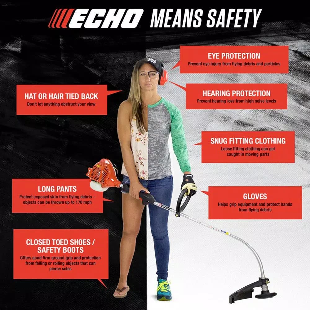 ECHO GT-225 21.2 cc Gas 2-Stroke Curved Shaft String Trimmer