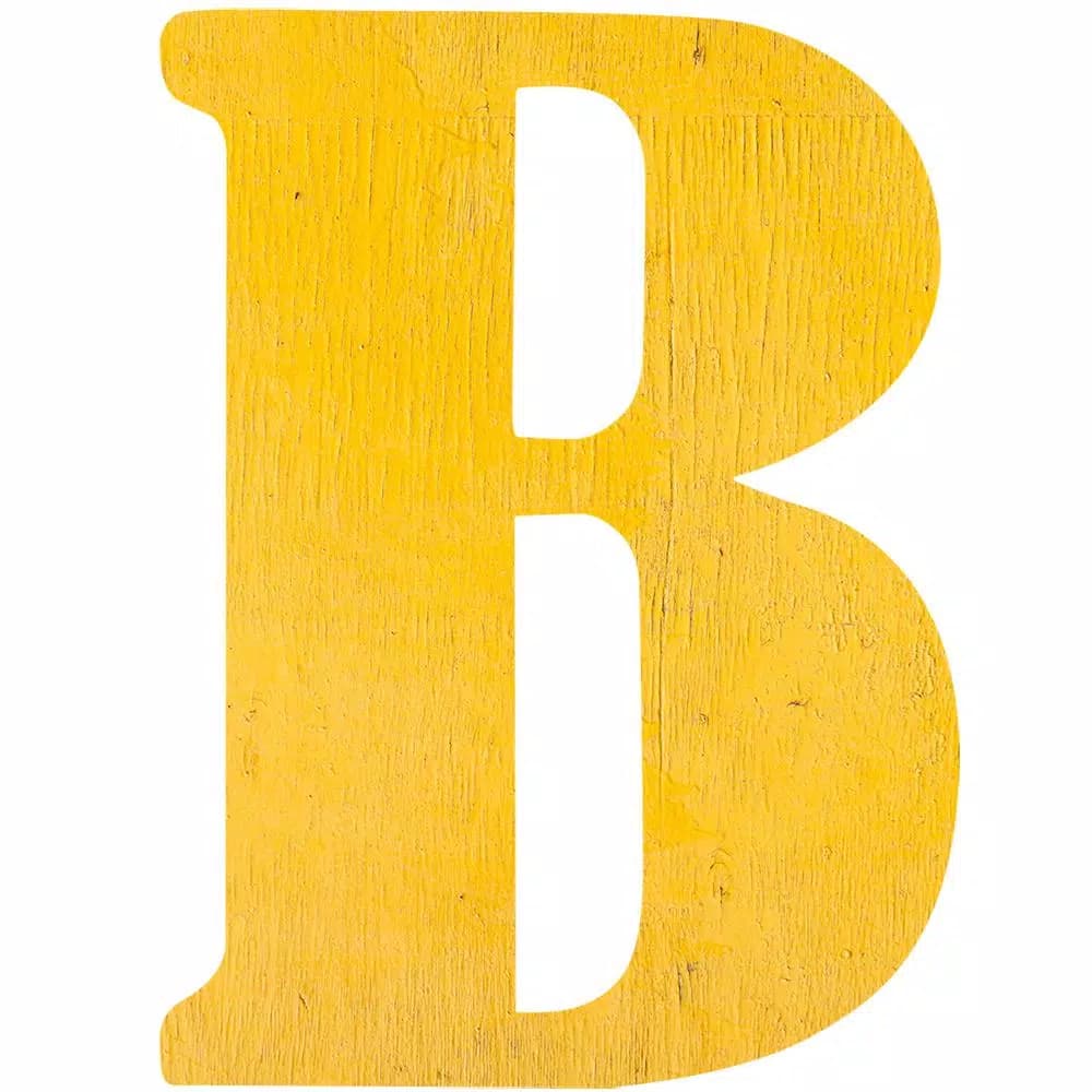 Jeff McWilliams Designs 15 in. Oversized Unfinished Wood Letter (B) - Industrial Style Wall Decor