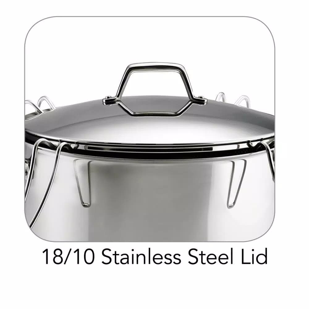 Tramontina Gourmet Prima 16 Qt. Stainless Steel Stock Pot Set with Lid and 4-Piece Pasta Inserts
