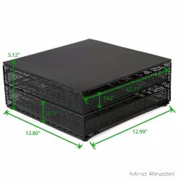 Mind Reader 72-Capacity Double K-Cup Storage Drawer, Black Metal Mesh Coffee Pod Organizer thumbnail 7