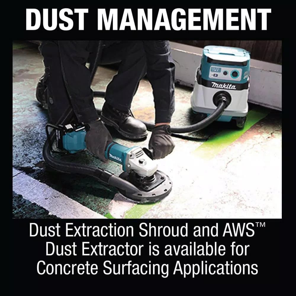 Makita 18V X2 LXT Brushless 7 in. Cordless Angle Grinder with AWS & Electric Brake