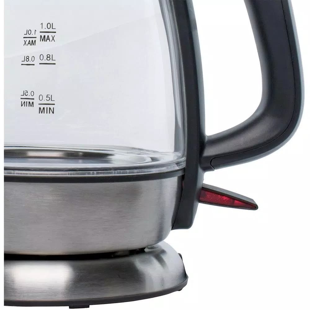 Brentwood Appliances KT-1910BK 1 Liter Cordless Glass Electric Kettle, 4.2-Cup, Black